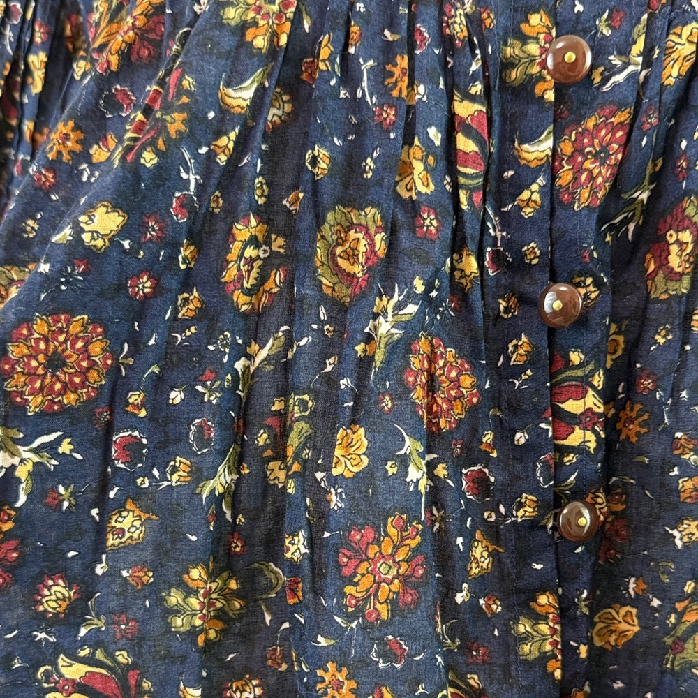 Veronica Beard Sherwood Floral Pleated Button Front‎ 100% Cotton Women's Top 6 - Picture 6 of 13